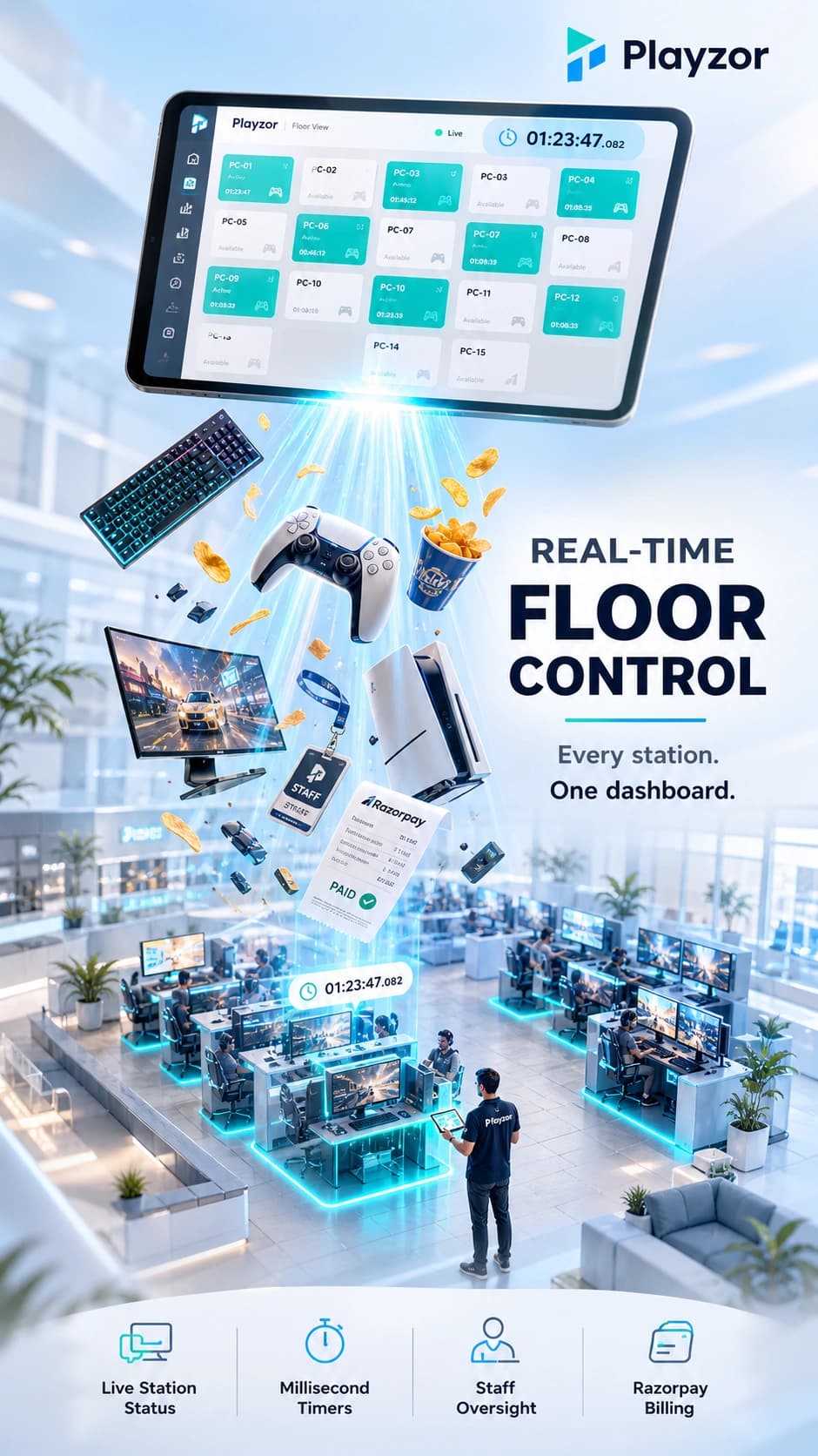 Live floor view.